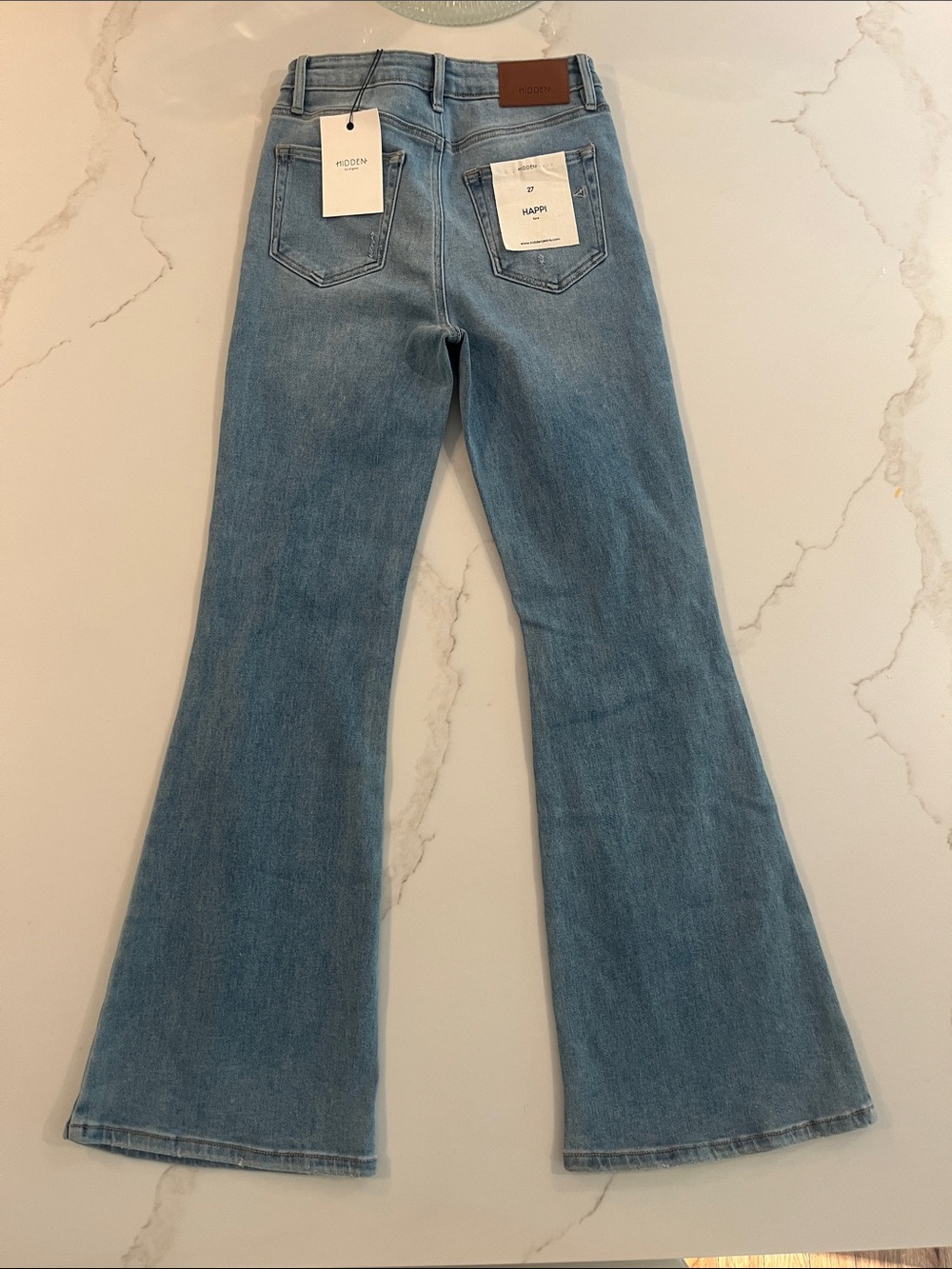 Hidden NEW The Happi Distressed Stretch Flare Jeans 27 - Picture 8 of 9